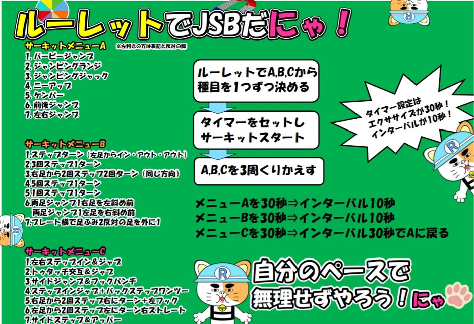 ルーレットでサーキットでJSBだにゃ!