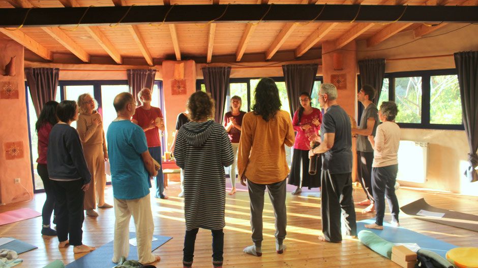 Retiro Yoga e Natureza, Lina Afonso, 4 Ventos, círculo, canto, oração, partilha