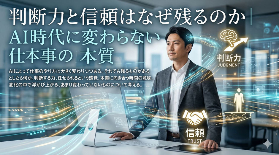 判断力と信頼はなぜ残るのか｜AI時代に変わらない仕事の本質