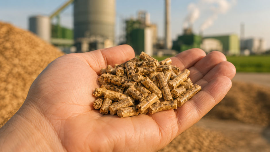 Granulés de bois pour le chauffage, fabriqués à partir de sciures