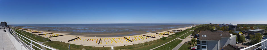 fantastische Aussicht über den Strand von Duhnen und Döse