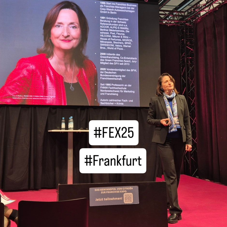 Prof. Veronika Bellone auf der FEX25 © Bellone Franchise Consulting GmbH