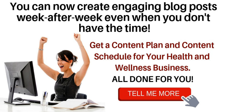content plan and schedule for health and wellness business banner