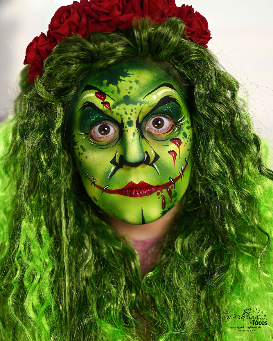 Kinderschminken_Vorlagen; Schminkfarben_kaufen_Schweiz; Kinderschminken_Kurse; einfach; Zombie