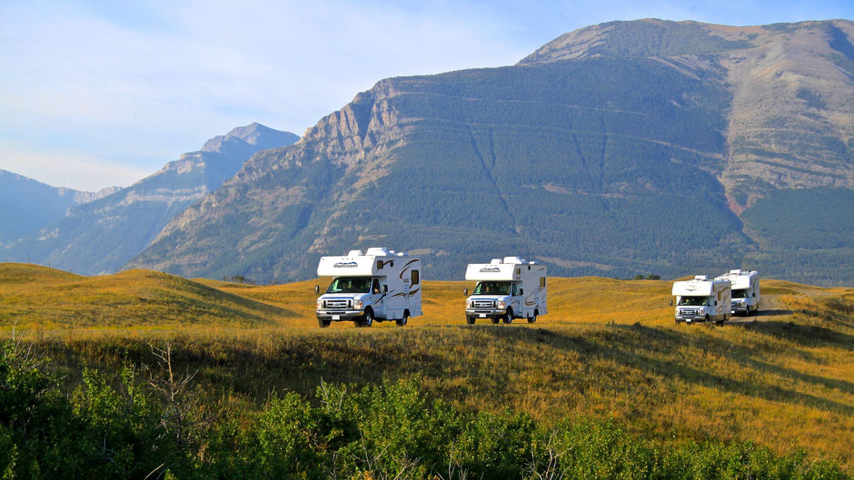 Wohnmobile im Waterton Lakes Nationalpark