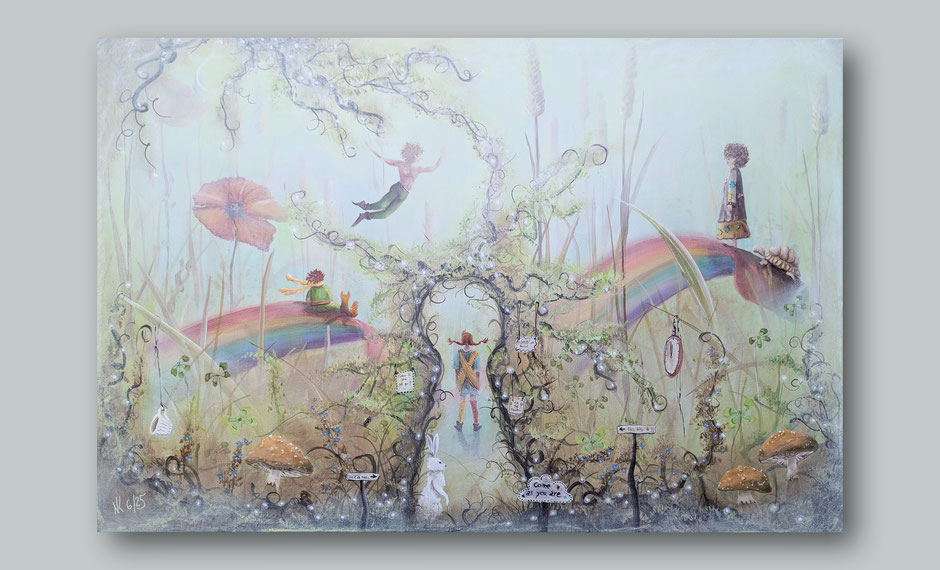 Storytime, Acryl auf Leinwand, 60x90 cm, Nadine Kleier 6/2025