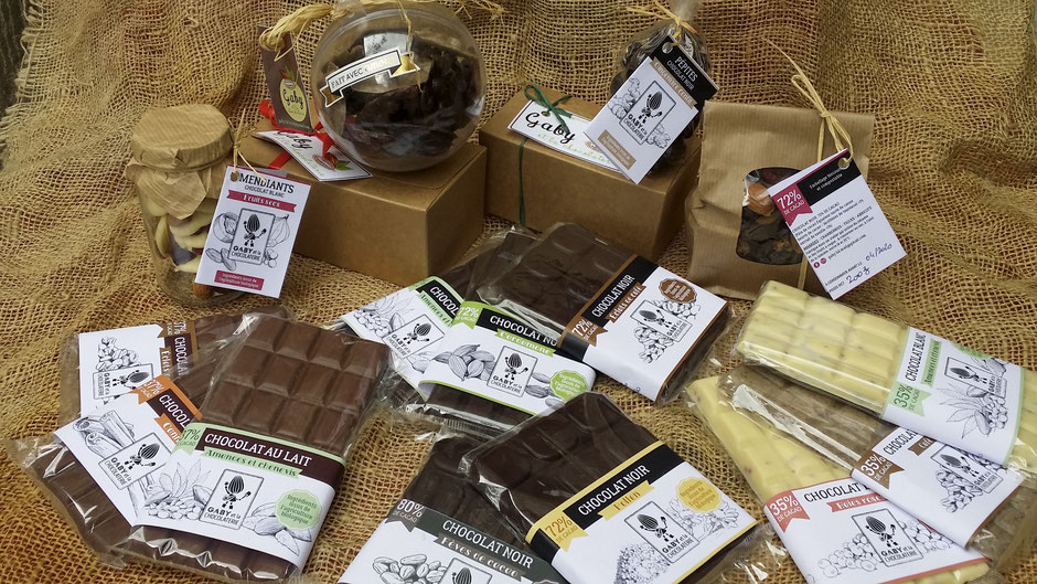 chocolat bio artisanal dans son emballage composable ou recyclé ou recyclable