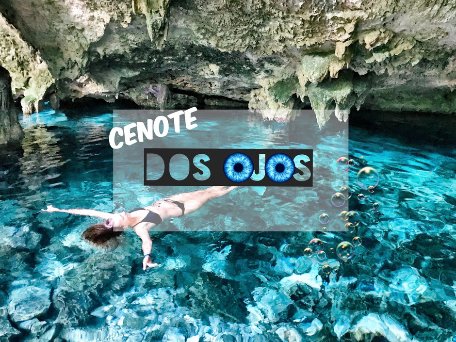 Cenote Dos Ojos in Mexiko.