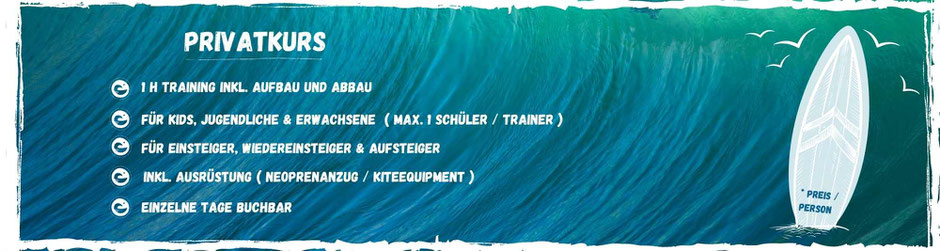 Kitesurfen lernen an der Ostsee im Privatkurs in der Kitesurfschule Oceanblue Watersports. Jetzt Privatstunde sichern!