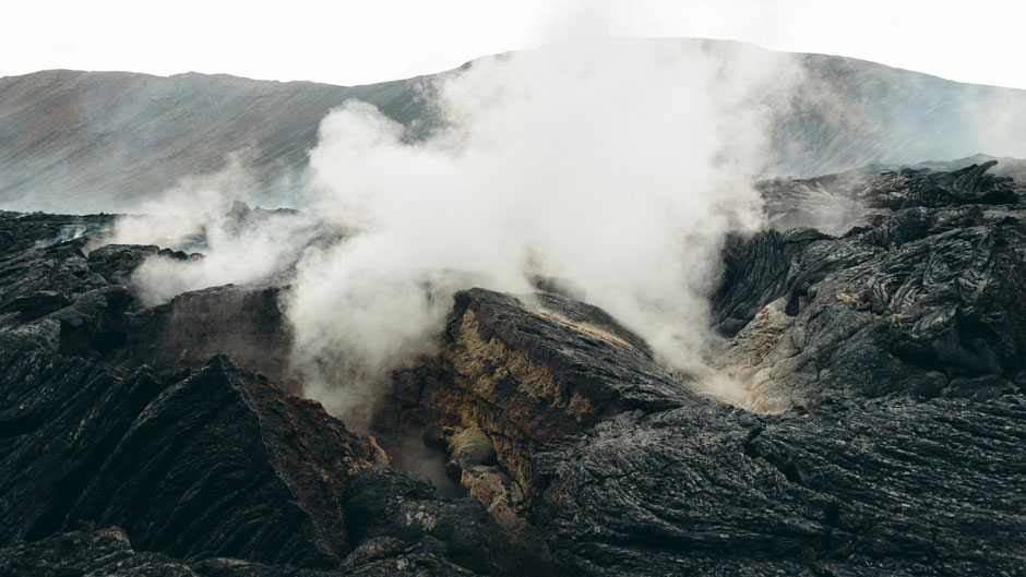 Vulkan Fagradalsfjall auf der Halbinsel Reykjanes. Bild von Job Savelsberg auf Unsplash.