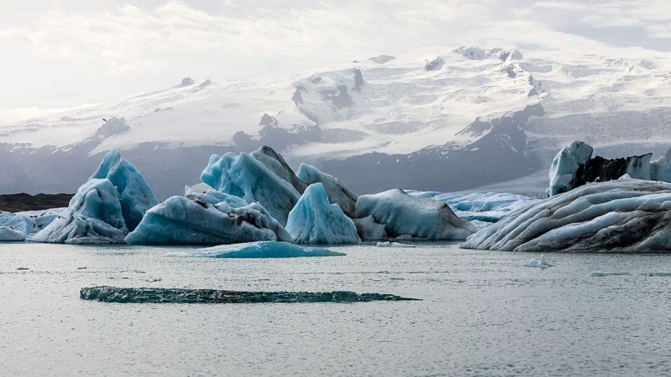 Gletscherlagune Jökulsárlón im Südosten Islands. Bild von John del Rivero auf Unsplash.