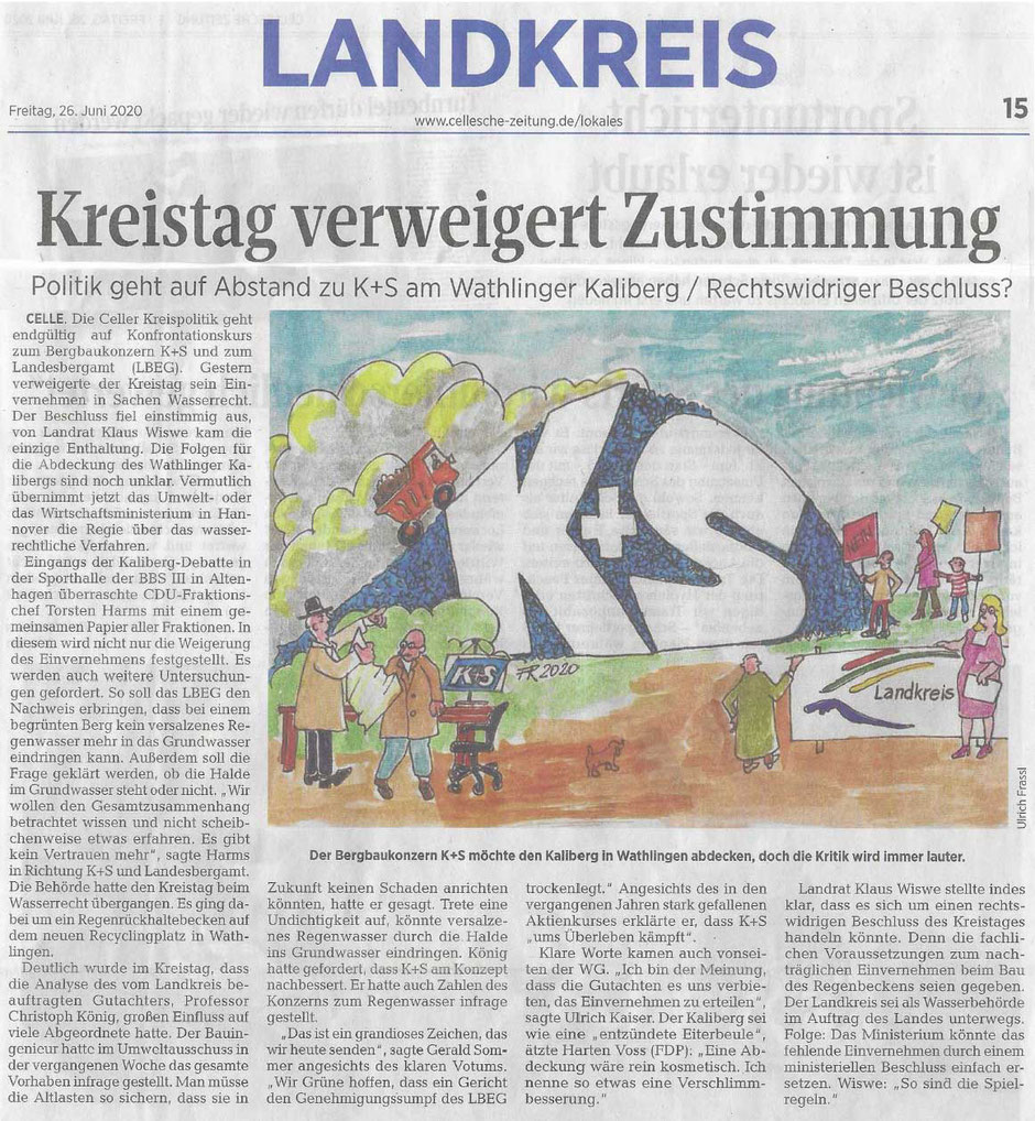 Quelle: Cellesche Zeitung, 26.06.2020