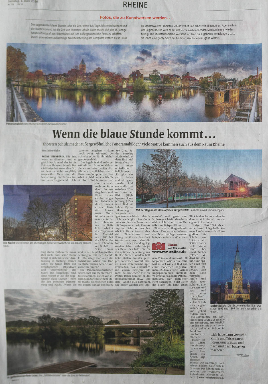 Münsterländische Volkszeitung, Ausgabe vom 04.06.2016