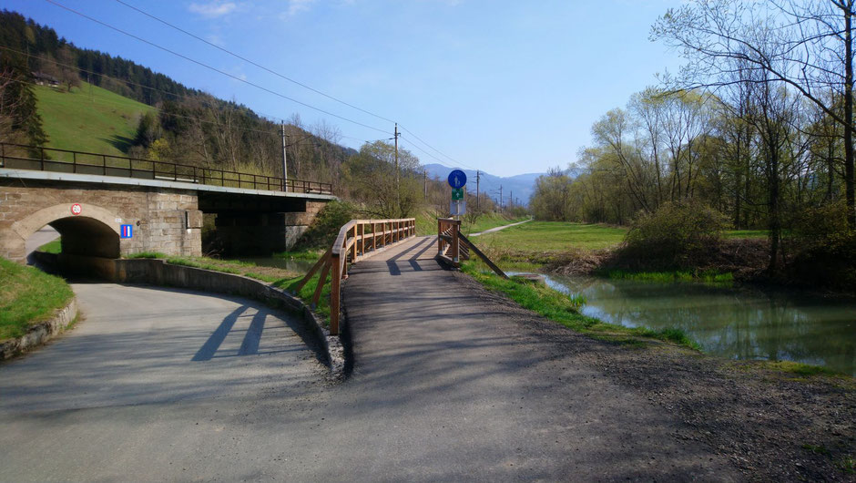 Mürztal, Wasser, Brücke, Südbahn, Radweg, R5, Frühling