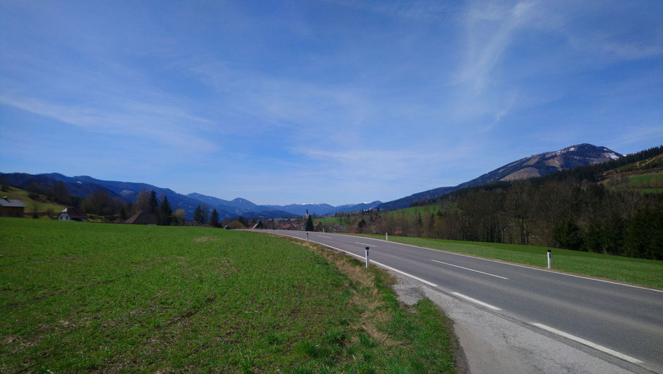 Turnau, Frühling, Hochsteiermark, Alpen, Steiermark, Österreich, Radtour