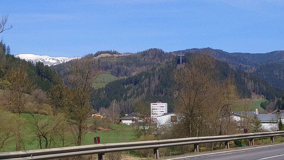 St. Barbara im Mürztal, Pilgerkreuz, R 48, Veitschtalradweg, Hohe Veitsch, Hochsteiermark, Radtour