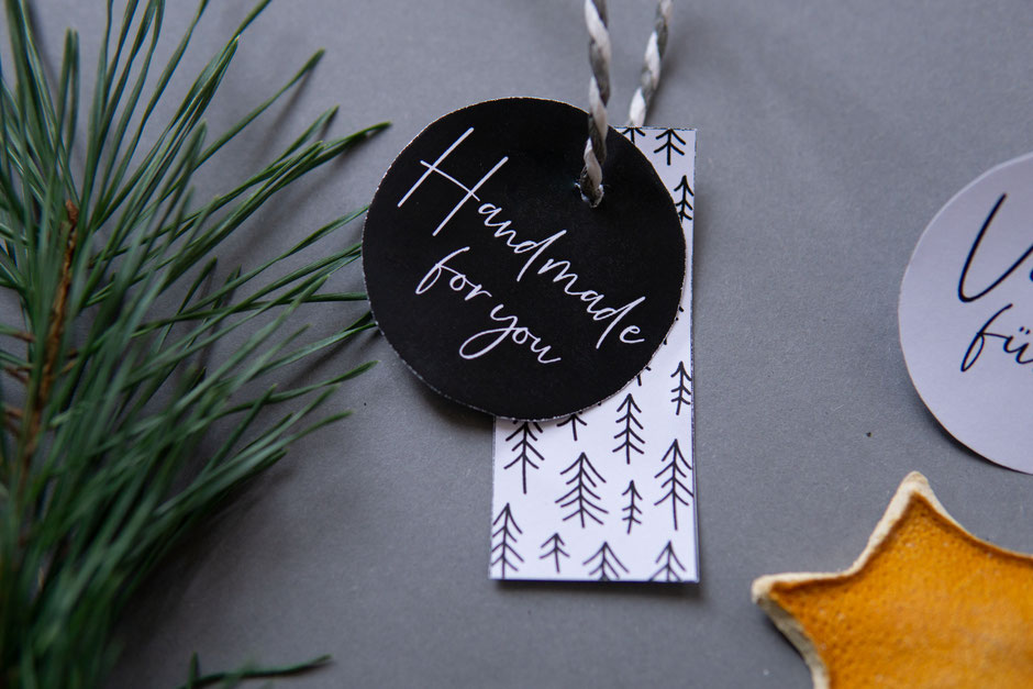 freeprintable Geschenknhänger Handmade von Wooltwist