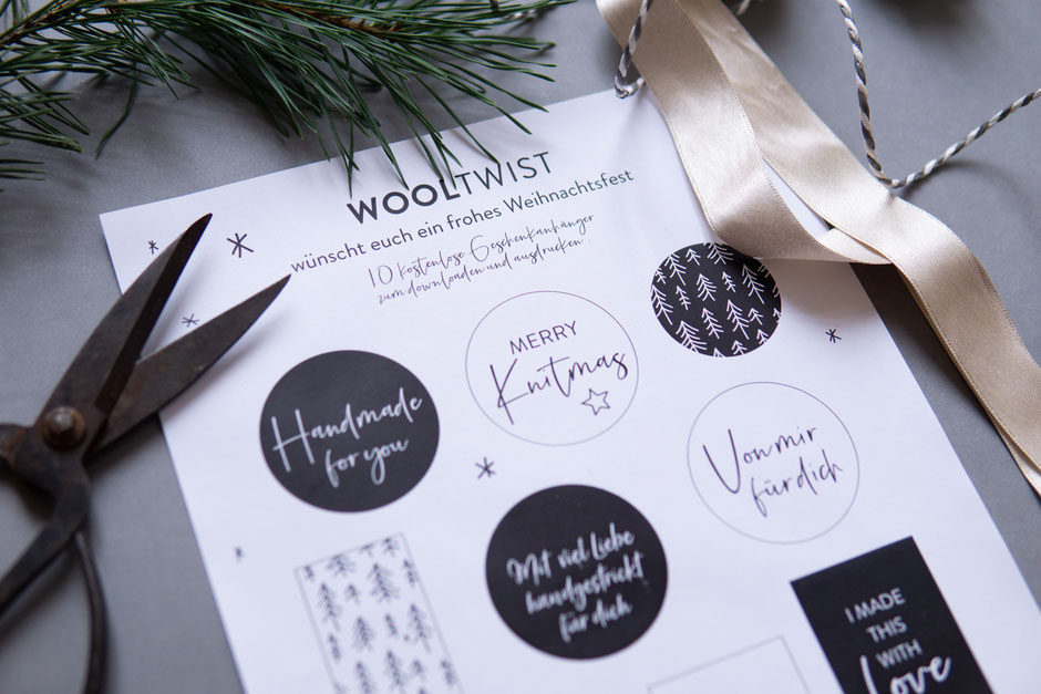 freeprintable gift hangtags von Wooltwist