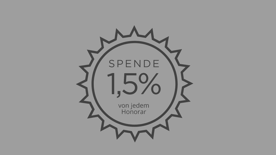 Tue Gutes und rede darüber - Spenden an fünf gemeinnützige Organisationen.