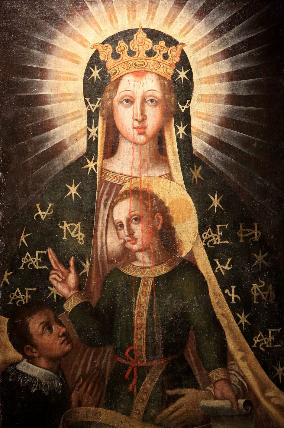 Vierge à l'Enfant. Sanctuaire de Notre-Dame du Sang. Re. 