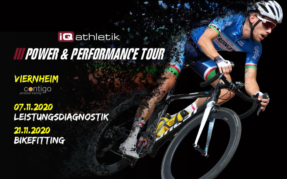 Leistungsdiagnostik und Bikefitting in Viernheim - mit der iQ athletik Power & Performance Tour 