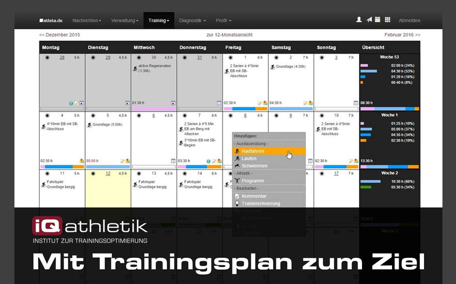 Online-Trainingsprogramme und Online-Coaching für Laufsport, Triathlon, Radsport, Kraft- und Athletiktraining