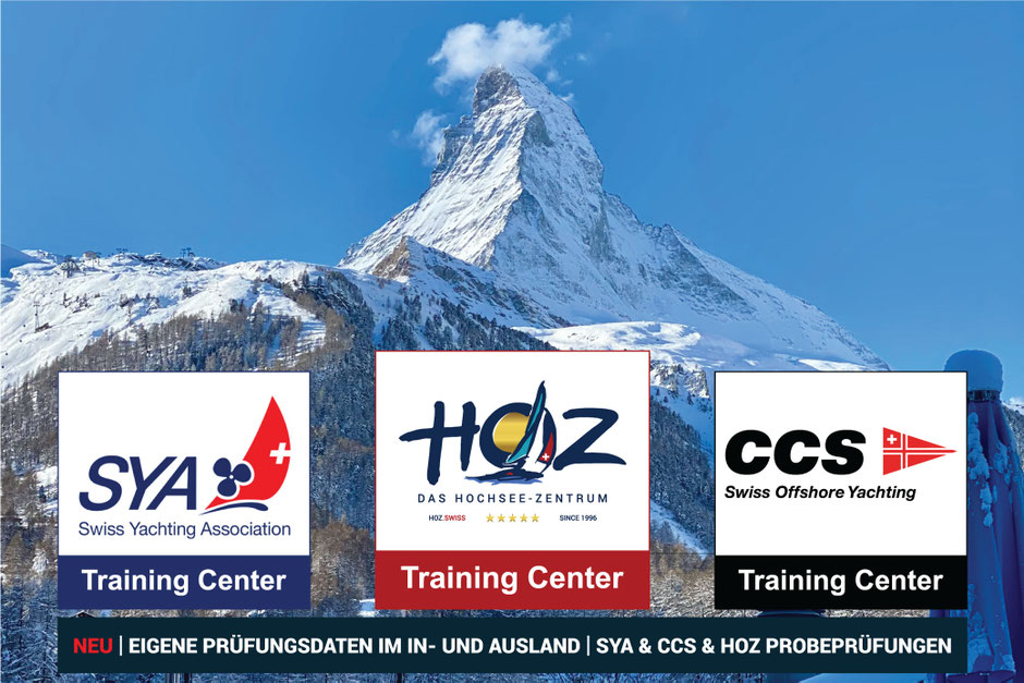 Weinberge mit Blick auf den Genfersee und Alpenkulisse, HOZ Logo: HTC Trainingcenter Genfersee – Best of Nautical Expert.