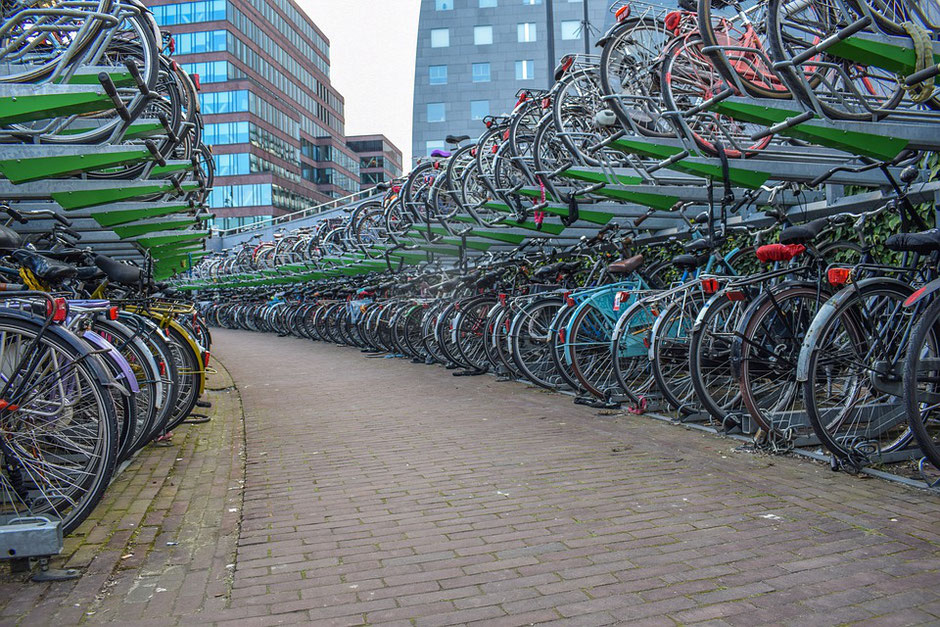 parking de vélos en hollande