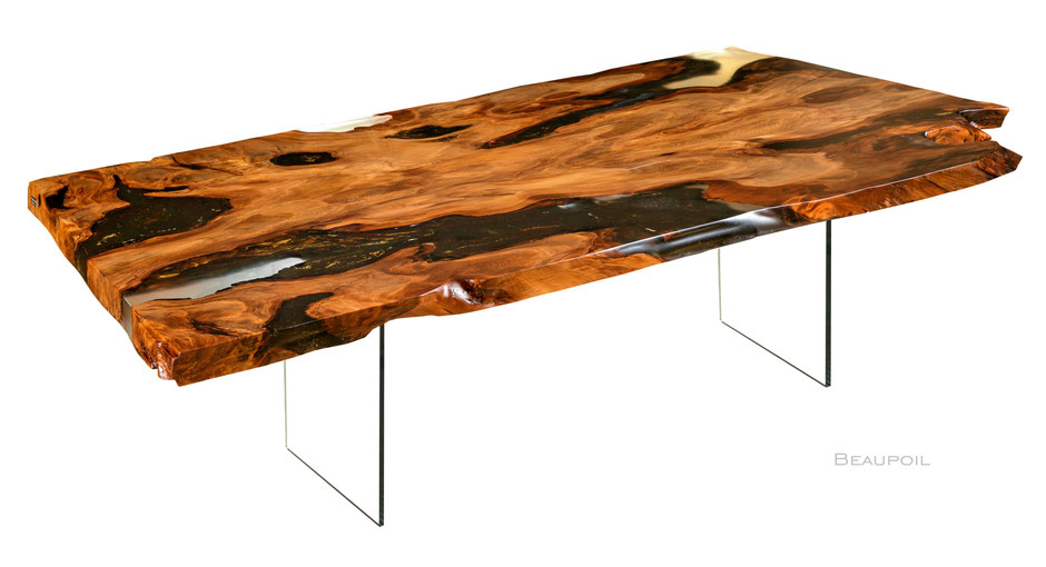 Sachwertanlage Möbel und Holztisch aus kunstvollem Kauri Naturholz Wurzel Baumstammplatte, Unikat Designermöbel einmal limitiertes Einzelstück