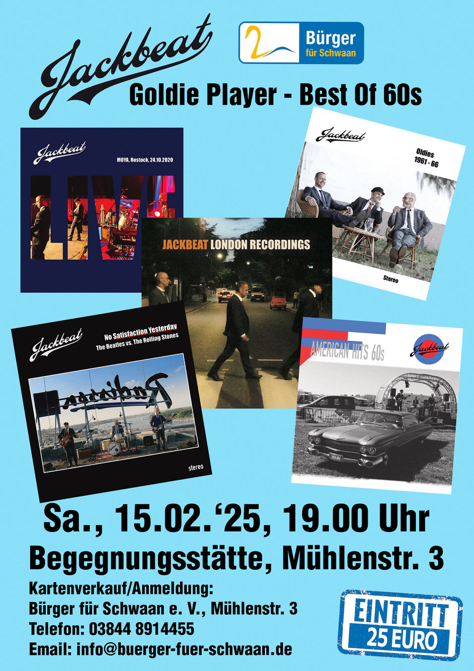 Flyer für "Jackbeat: Goldie Player - Best Of 60s"