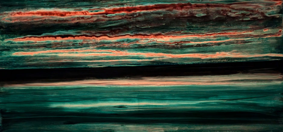 "Sunset" 100 x 50 cm, Mischtechnik auf Leinwand, 2024