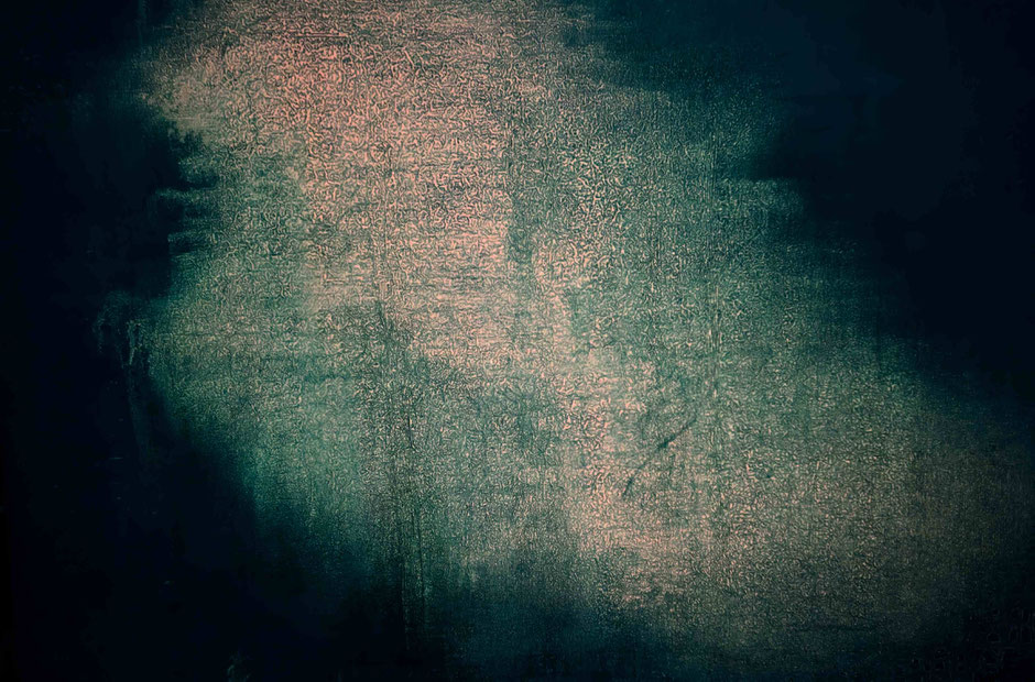 "Perl", im Dunkeln, 100x80cm, Mischtechnik, 2024