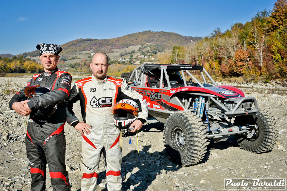 Pier Acerni (on the right) and his co-pilote Nicola Bondi