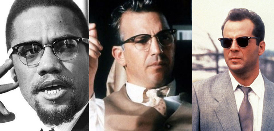 Imagen de famosos utilizando lentes clubmaster de Ray-Ban Malcom X por ejemplo