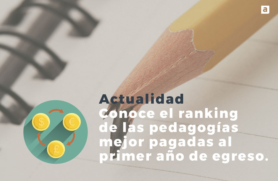 Actualidad: Conoce el ranking de las pedagogias mejor pagadas al primer año de egreso.