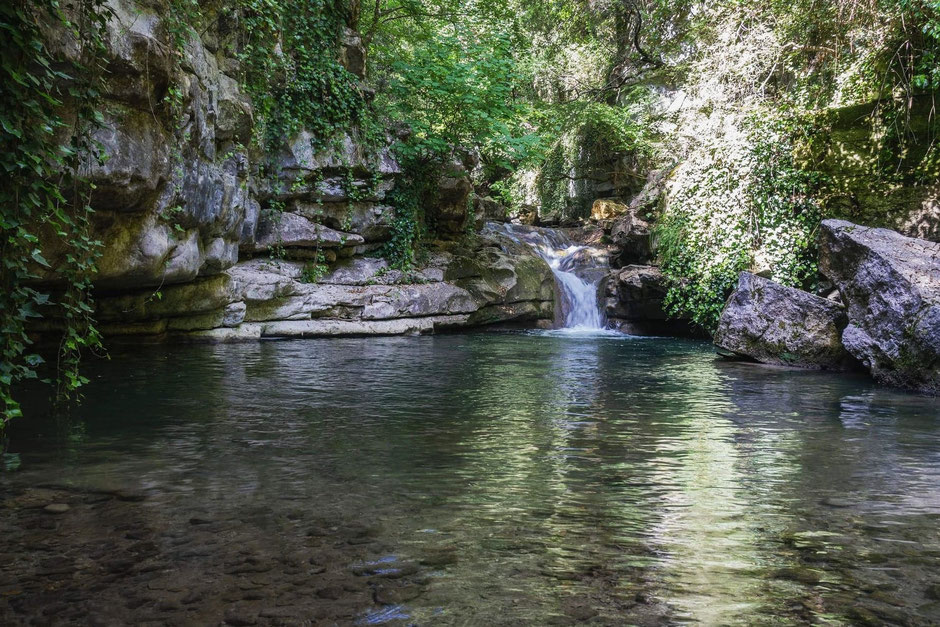 se baigner dans des vasques naturelles 