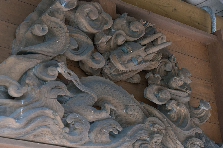 上毛町 八坂神社 龍の彫刻