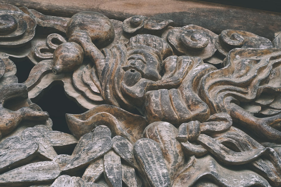 かつて海の中にあった八幡社? 豊後高田市「別宮八幡社」大黒様の彫刻?