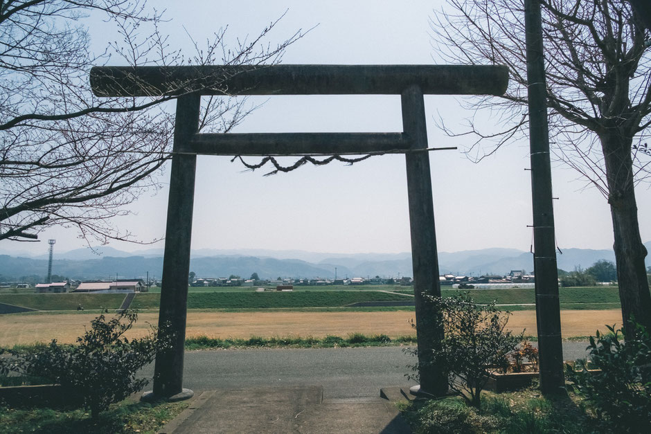 【うきは市浮羽町古川】素盞嗚神社 筑後川側の鳥居