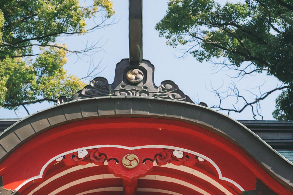 【うきは市浮羽町西隈上】正八幡宮(隈上正八幡宮)右三つ巴紋