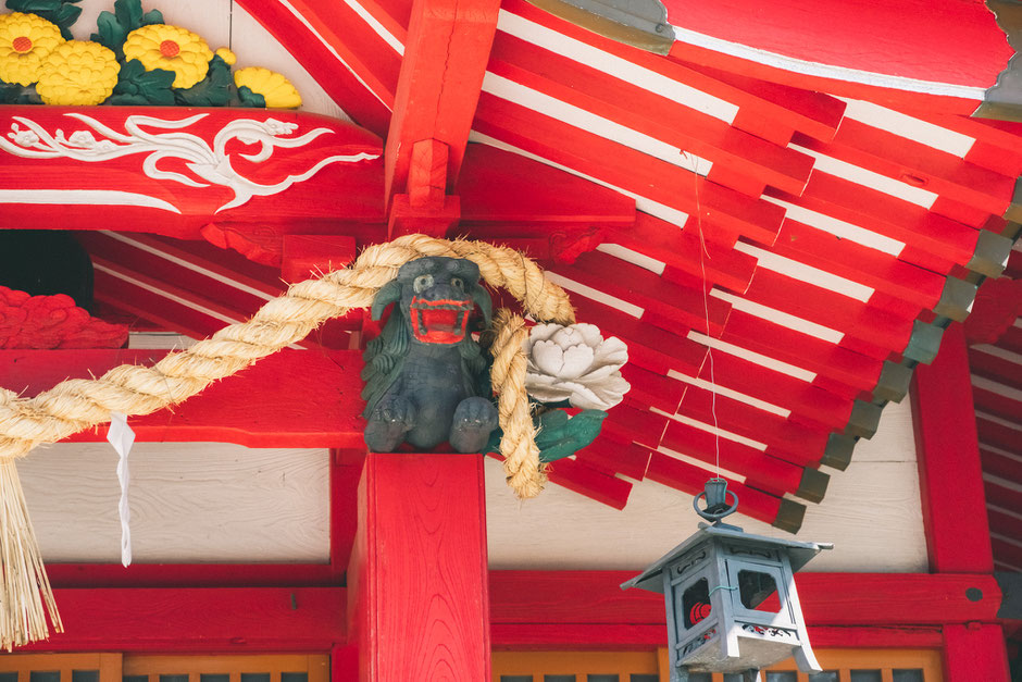 【うきは市浮羽町西隈上】正八幡宮(隈上正八幡宮)狛犬タイプの木鼻