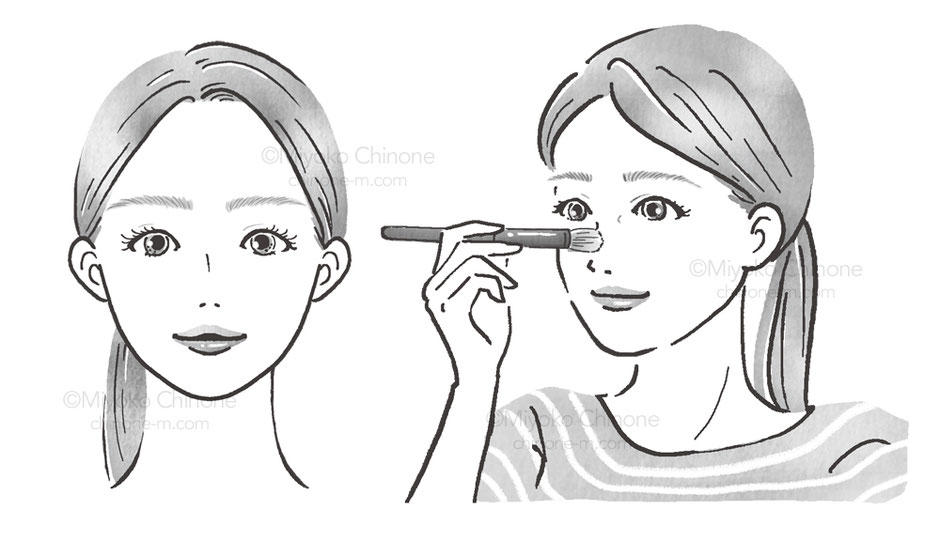 女性の顔のイラスト