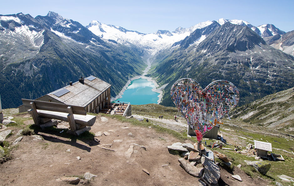 Schlegeisstaussee Olperer Hütte Schönste Wanderungen Österreich Wandern im Zillertal Wandern mit Hund im Zillertal Neumarkter Runde Zillertal Tagestouren Zillertal