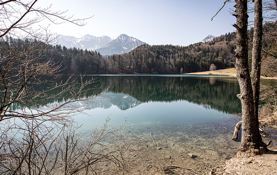 Urlaub mit Hund Bayern Allgäu, Bergurlaub mit Hund, Wandern Ostallgäu, Wanderkarte Ostallgäu, Alatsee, Salober Alm