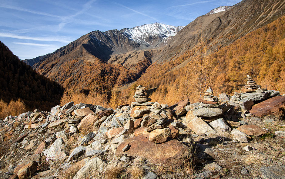 Wandern im Vinschgau, Pfossental, Schnalstal, Eishof, Bergurlaub mit Hund, Wandern im Herbst Südtirol