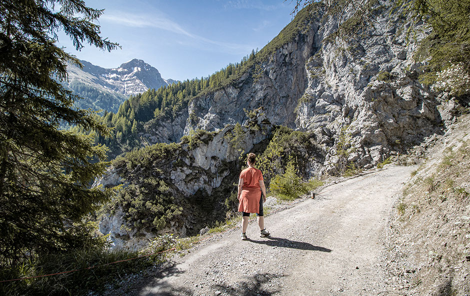 Wandern mit Hund, Wandern mit Kindern, Lechtal Tirol, Bergurlaub mit Hund, Tunnelweg Lechtal, Sulzlalm Lechtal