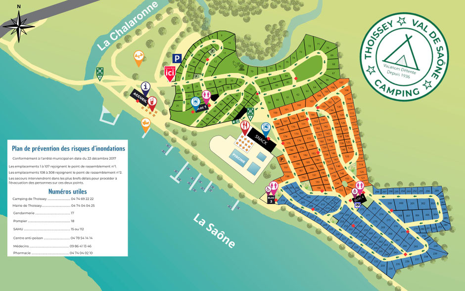 Plan camping de Thoissey