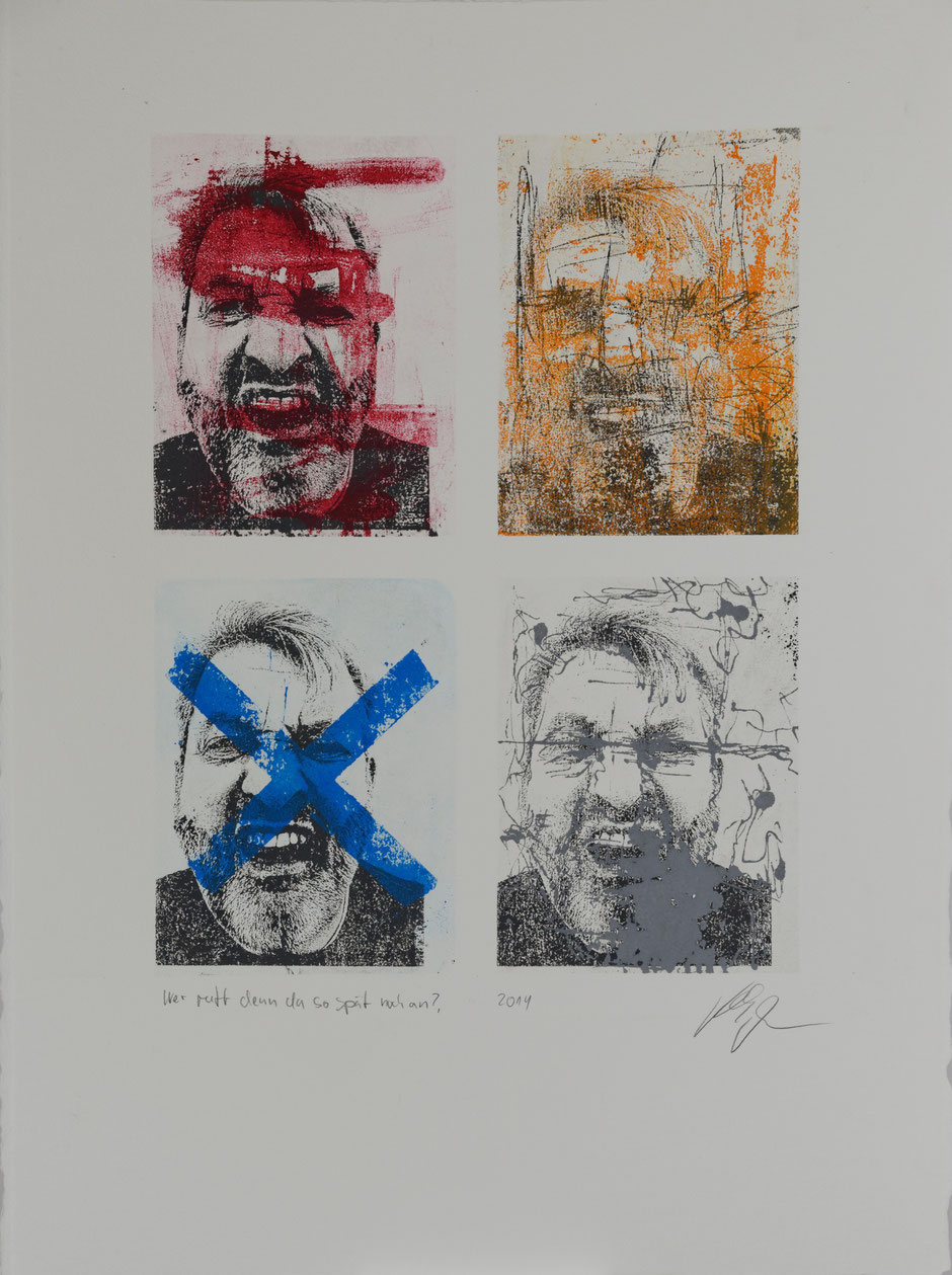 Wer Ruft Denn Da So Spät Noch An?, Offset-Lithografie, 56x76 cm, 2014