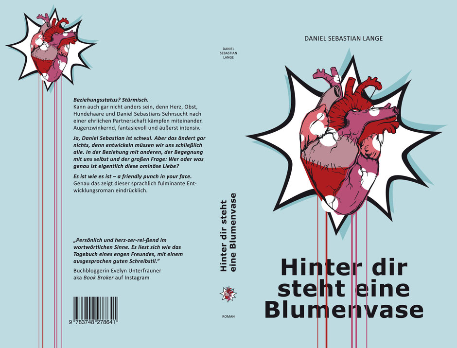 Buchcover "Hinter dir steht eine Blumenvase", Autor Daniel Sebastian Lange, trendition Verlag