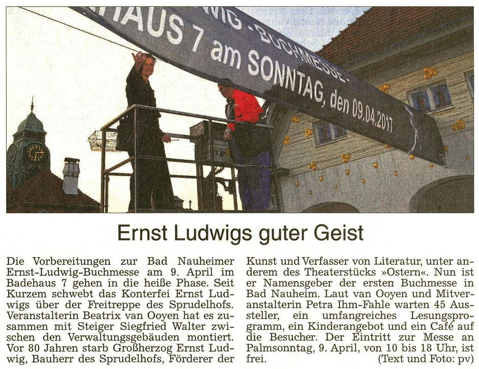 Ernst Ludwigs guter Geist, WZ 22.03.2017, Foto und Text: pv